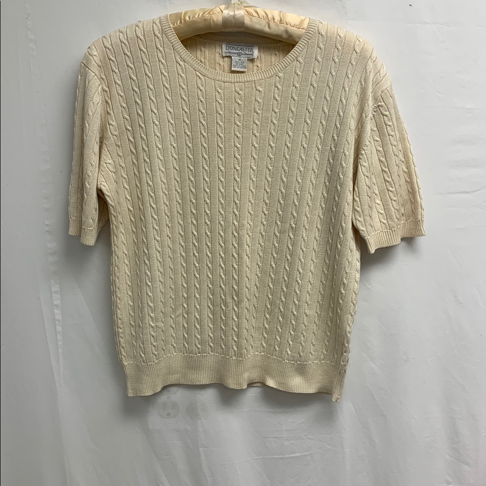 Doncaster Ivory Cable Knit Sweater - Picture 4 of 5